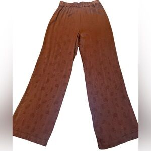 Zara Satin Lounge Pants in the Color Wine Size XS